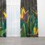 Curtains Tropical flowers strelitzia dark photo