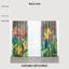 Curtains Tropical flowers strelitzia dark photo