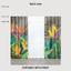 Curtains Tropical flowers strelitzia dark photo