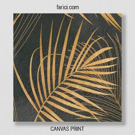 Canvas print Golden Palms Leaves