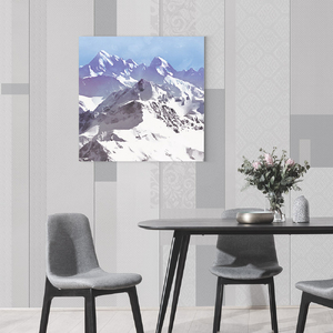Canvas print Blue Watercolor Mountains