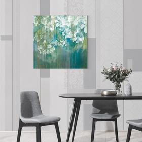 Canvas print Apple Blossom Wooden Background