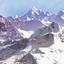 WallMural Blue Watercolor Mountains photo