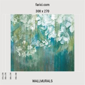 WallMural «Apple blossom wooden background»