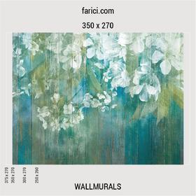 WallMural «Apple blossom wooden background»