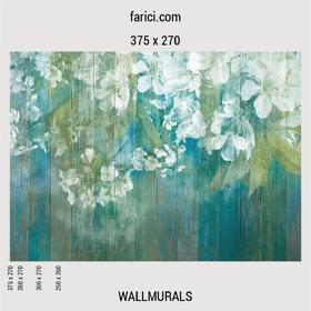 WallMural «Apple blossom wooden background»