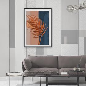 Framed art print Orange Palm Leaves