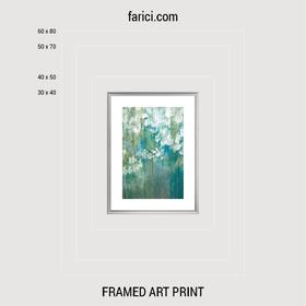 Framed art print «Apple Blossom Wooden Background»