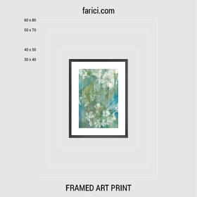 Framed art print «Apple Blossom Wooden Background»