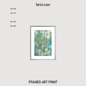Framed art print «Apple Blossom Wooden Background»