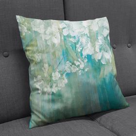 Pillow Apple Blossom Wooden Background