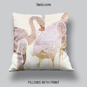 Pillow Pink Flamingo Textured