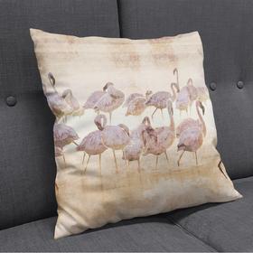 Pillow Pink Flamingo Textured