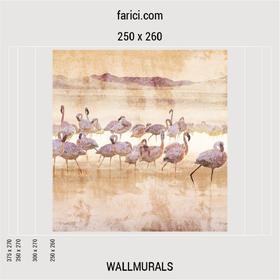 WallMural «Pink Flamingo Texture»