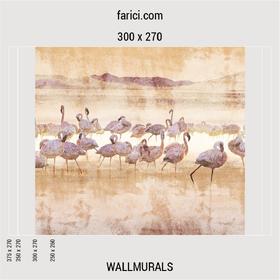 WallMural «Pink Flamingo Texture»