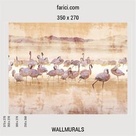 WallMural «Pink Flamingo Texture»