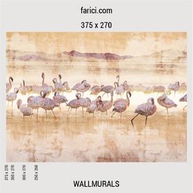 WallMural «Pink Flamingo Texture»