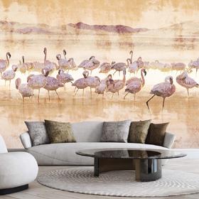 WallMural «Pink Flamingo Texture»