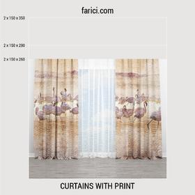 Curtains Pink Flamingo Texture