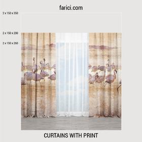 Curtains Pink Flamingo Texture