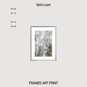 Framed art print «Abstract Background with Transparent Leaf»