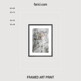 Framed art print «Abstract Background with Transparent Leaf»