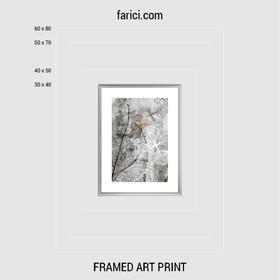 Framed art print «Abstract Background with Transparent Leaf»