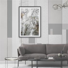 Framed art print «Abstract Background with Transparent Leaf»