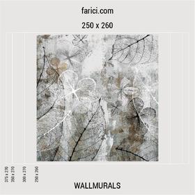 WallMural Abstract Background with Transparent Leaf