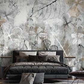 WallMural Abstract Background with Transparent Leaf