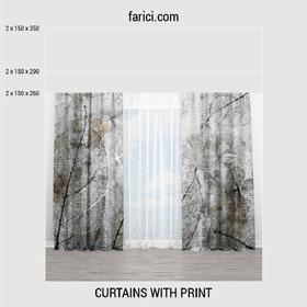 Curtains Abstract Background with Transparent Leaf