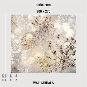 WallMural Abstract Composition of Dandelions