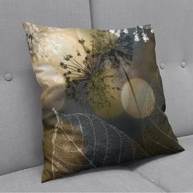Pillows Dark Abstract Background with Transparent Leaf