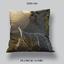 Pillow Dark Abstract Background with Transparent Leaf photo
