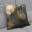 Pillow Dark Abstract Background with Transparent Leaf photo