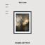 Art print «Dark Abstract Background with Transparent Leaf» photo