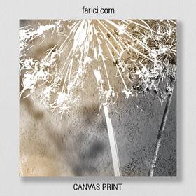 Canvas print Dark Abstract Background with Transparent Leaf