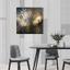 Canvas print Dark Abstract Background with Transparent Leaf photo