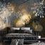 WallMural Dark Abstract Background with Transparent Leaf photo