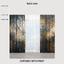 Curtains Dark Abstract Background with Transparent Leaf photo