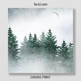 Canvas print Foggy Forest