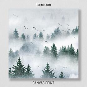 Canvas print Foggy Forest