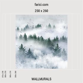WallMural Foggy Forest