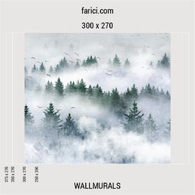 WallMural Foggy Forest