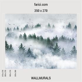 WallMural Foggy Forest