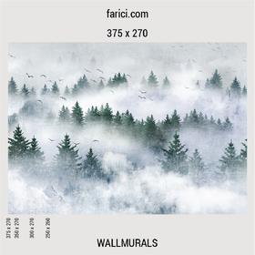 WallMural Foggy Forest