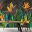 WallMural Tropical flowers strelitzia dark photo